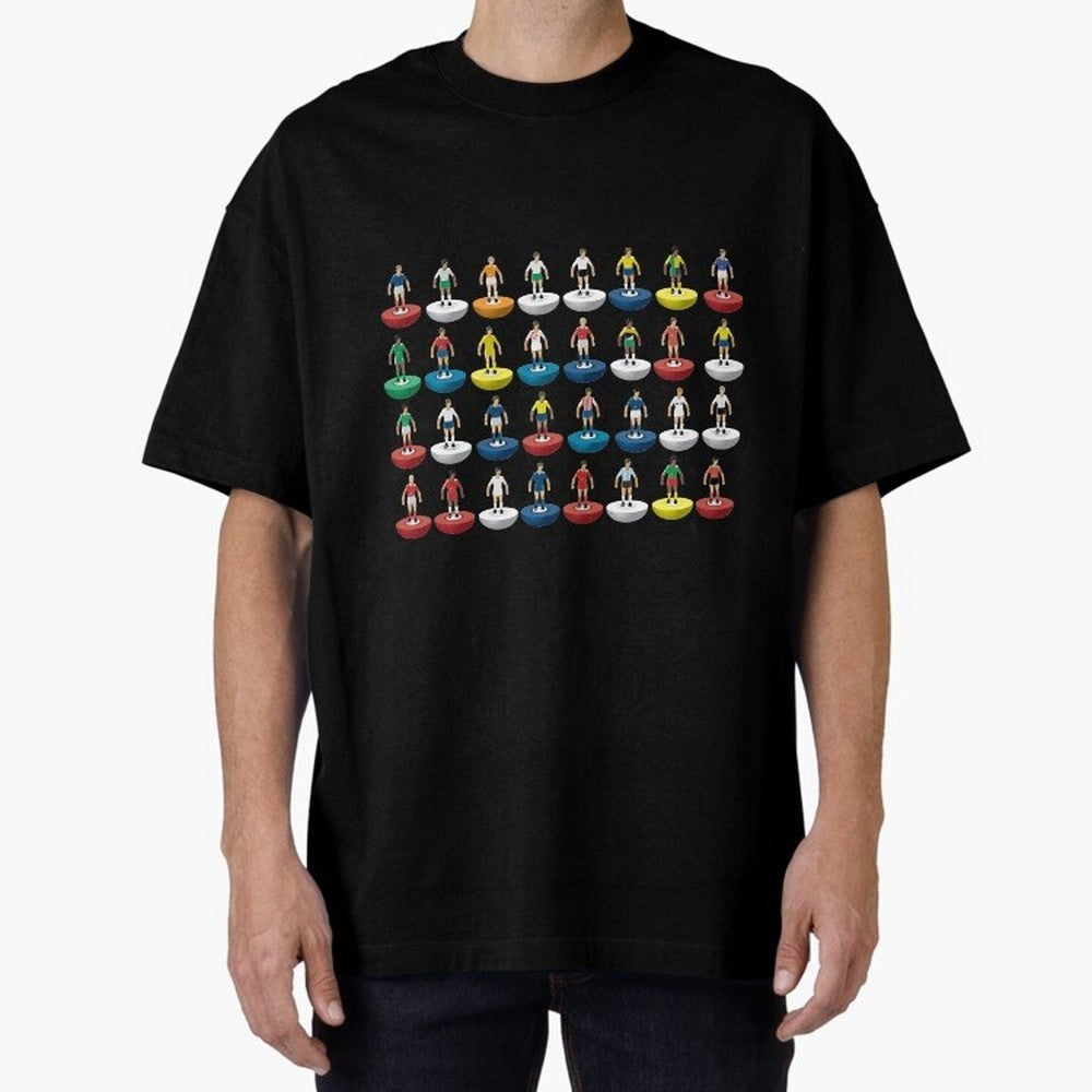 World Subbuteo players Oversized T-Shirt Get Ready for the FIFA World Cup 2026 Journey through CR7 Highlights, England and Germany Pride, Tournament Hype, Historic Matchups, Family Viewing Parties and Global Sports Pride; Perfect for Fans,