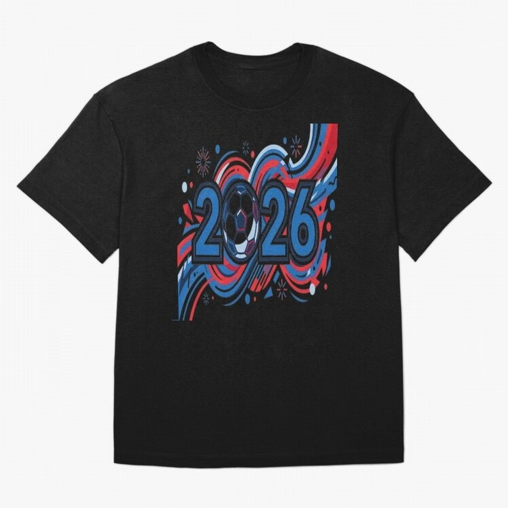 Football 2026 Oversized T-Shirt Celebrate Fan Favorites in FIFA World Cup 2026 USA Canada Mexico Filled with Messi, France and Portugal Energy, Tournament Hype, Historic Matchups, Family Viewing Parties and Global Sports Pride; Great for Supporters