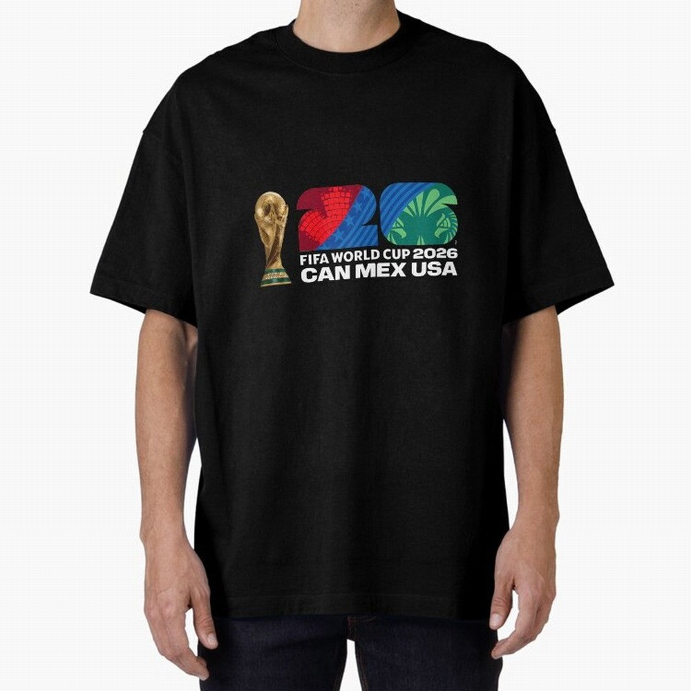 World Cup26 Host Country Trophy Oversized T-Shirt Celebrate Global Passion for the FIFA World Cup 2026 Group Stage Journey through Haaland Highlights, Netherlands Pride, Supporter Pride, Iconic Celebrations, Legendary Names and Global Match Day