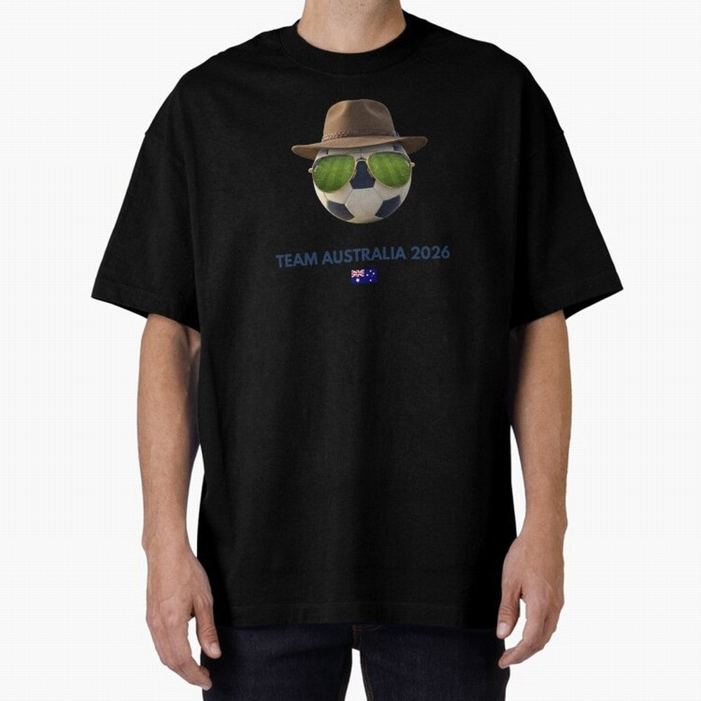 Soccer Fan Gear: Team Australia 2026 Oversized T-Shirt Join Supporters Worldwide for FIFA World Cup 2026 USA Canada Mexico Connected to Mbappe, England, France and Netherlands Energy, Football History, Final Match Energy, Crowd Noise and Once in a