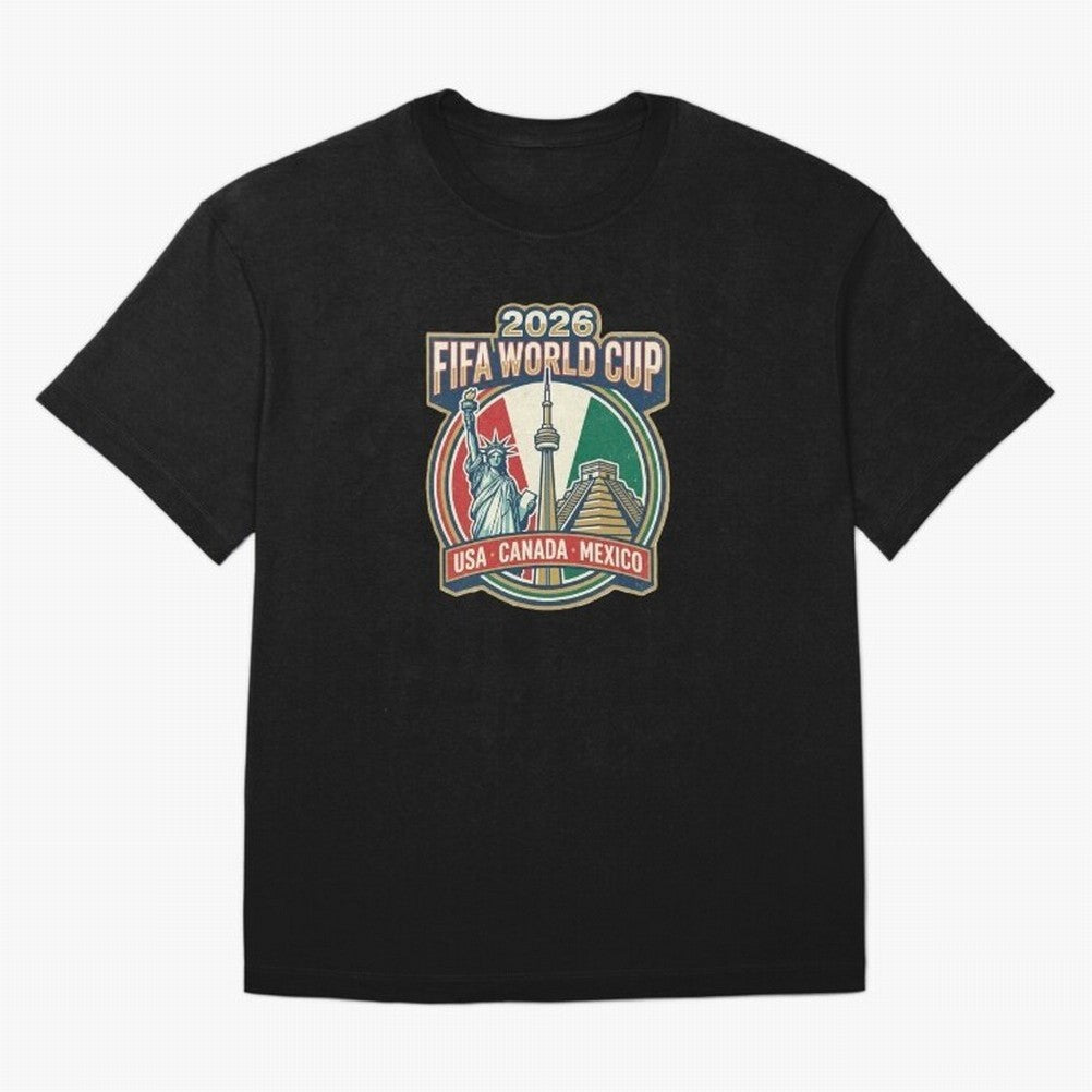 North America United Soccer 2026 Vintage Crest Oversized T-Shirt Share FIFA World Cup 2026 Group Stage Built around Haaland, Portugal Energy, Football Festival Excitement, Trophy Ambitions, Country Rivalries and Star Player Buzz; Perfect for People