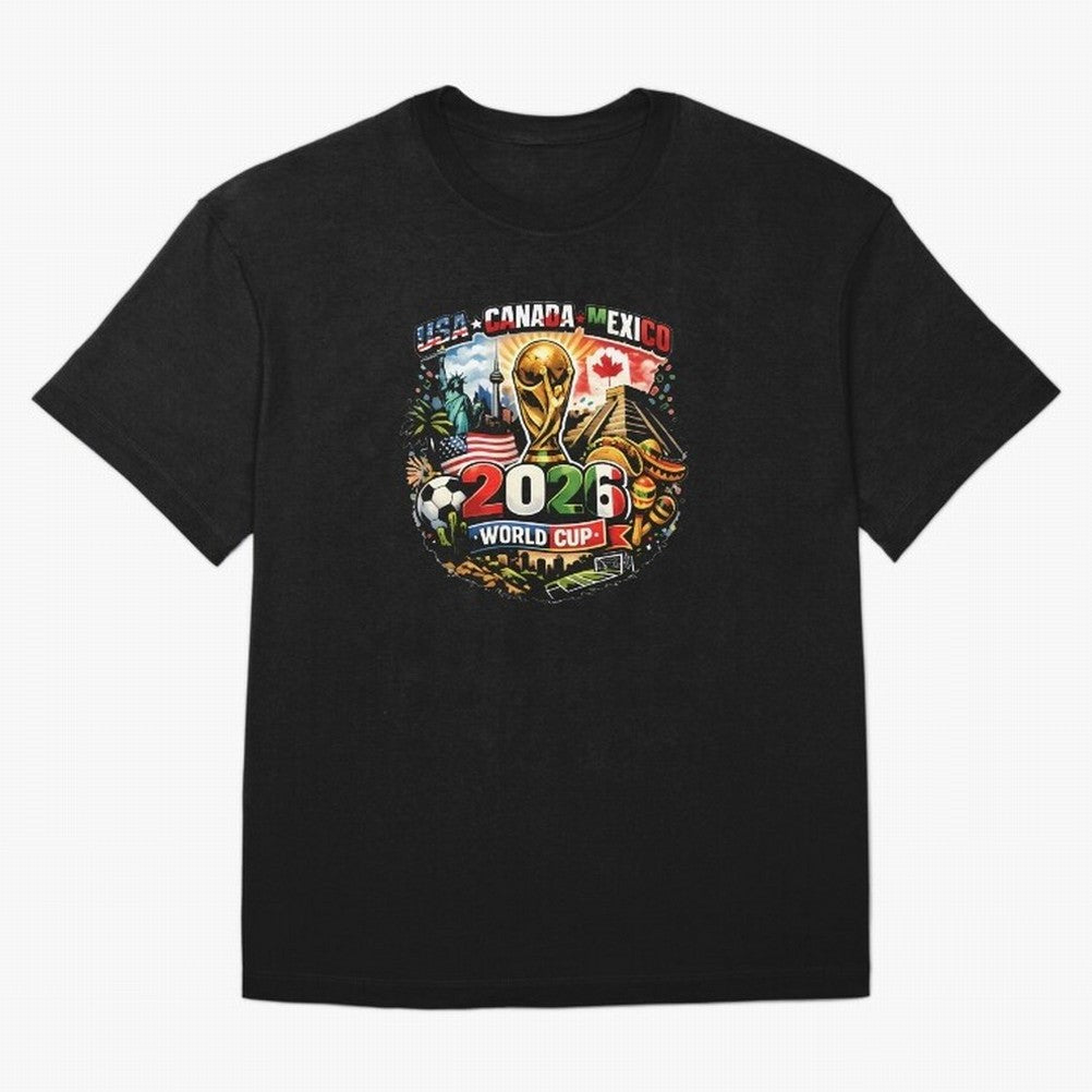 World Cup 2026 Funny Soccer Tournament 2026 T-Shirt_88656674 Oversized T-Shirt Celebrate the Road through FIFA World Cup 2026 Group Stage for Fans of Messi, CR7 and Mbappe and Brazil, Bringing Champion Mindset, Group Stage Buzz, Knockout Tension