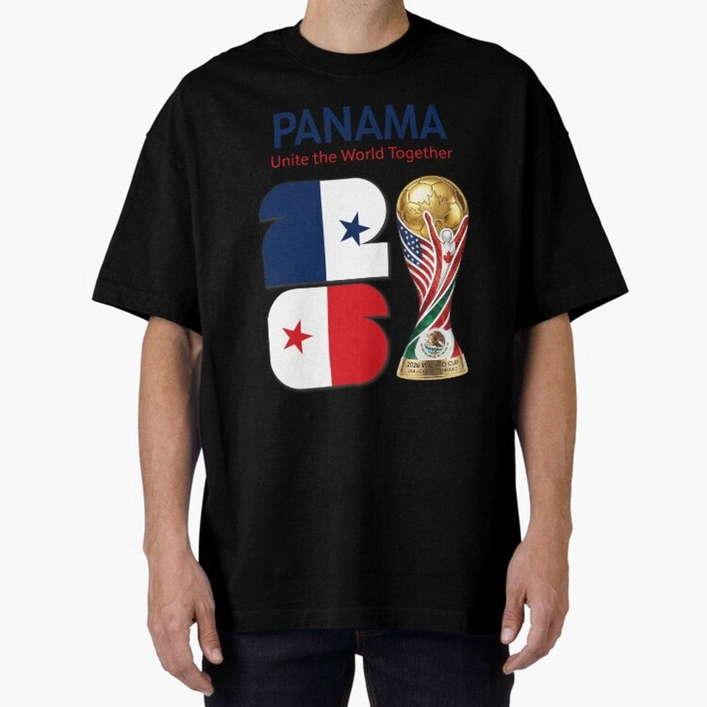 World Cup 2026, IMG 026, PANAMA 001 Oversized T-Shirt Bring Champion Energy into FIFA World Cup 2026 USA Canada Mexico for Fans of Messi and Portugal, Spain and Germany, Bringing Sports Nostalgia, International Competition, Famous Players and