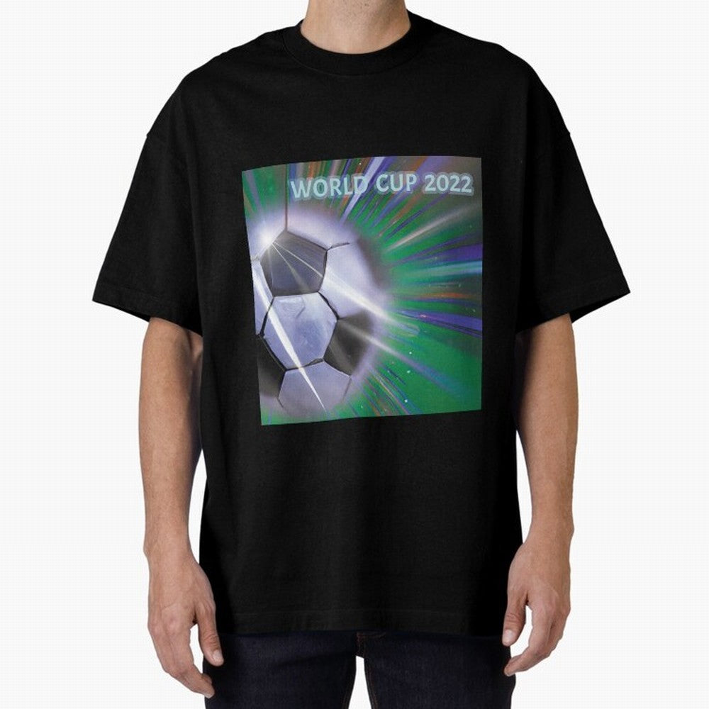 World Cup 2022 Oversized T-Shirt Back Your Heroes with Global Football Passion for FIFA World Cup 2026 Group Stage, Celebrating Messi and Cristiano Ronaldo, England and Germany, Stadium Chants, National Pride, Trophy Dreams and Unforgettable