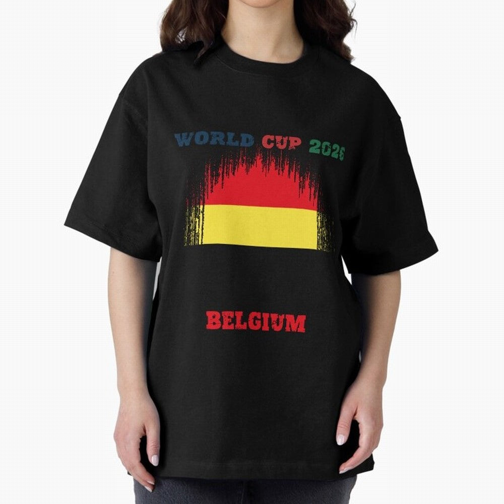 BELGIUM WORLD CUP 2026 Oversized T-Shirt Make Every Match About the FIFA World Cup 2026 Group Stage Journey through Haaland Highlights, Argentina Pride, Goal Celebration Energy, Supporter Heritage, Football Icons and Worldwide Tournament Joy; Great