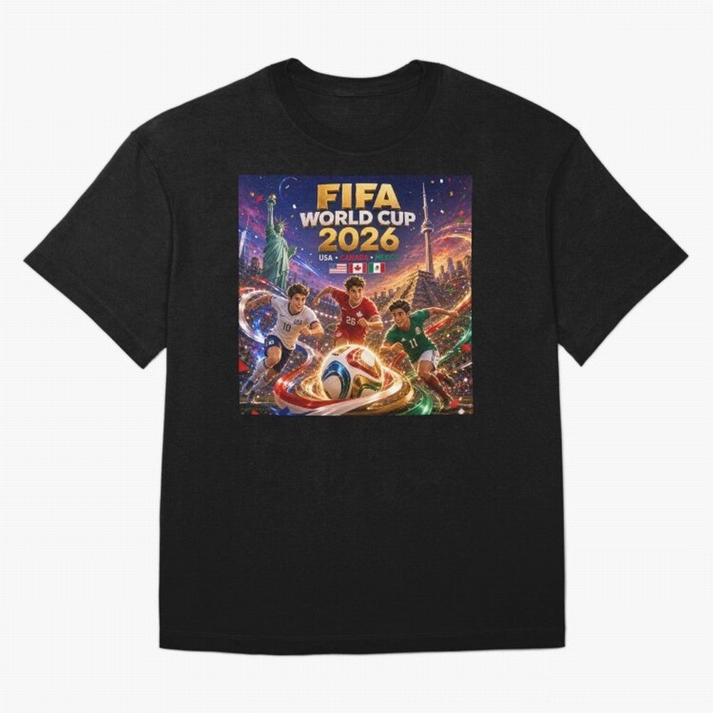 Host Nations Football 2026 #football 2026 Oversized T-Shirt Upgrade Match Day Hype around FIFA World Cup 2026, Mbappe and Neymar, Argentina, Retro Football Energy, Iconic Rivalries, Trophy Chase Drama and Stadium Atmosphere; Ideal for Football