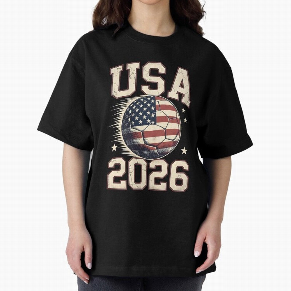 USA 2026 World Cup Soccer Oversized T-Shirt Feel the Trophy Chase of FIFA World Cup 2026 Group Stage Inspired by Neymar, Haaland and Cristiano Ronaldo, Netherlands Energy, Soccer Culture, Superstar Moments, National Team Dreams and Competitive