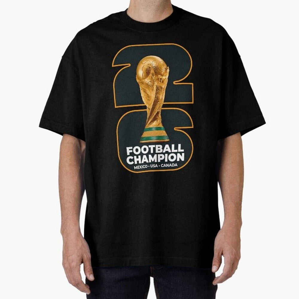 2026 Soccer Tournament Graphic - Football Champion Art Oversized T-Shirt Capture FIFA World Cup 2026 Spirit, Made for France and Portugal, Messi and Cristiano Ronaldo, Match Day Excitement, Supporter Culture, Golden Goals and Global Football