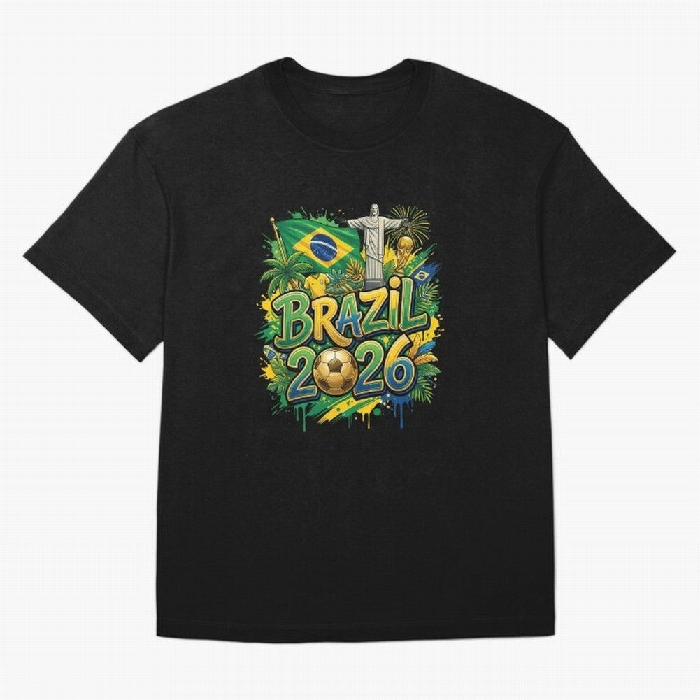 Brazil World Cup 2026 Football Legacy Oversized T-Shirt Support Match Day Hype around FIFA World Cup 2026 USA Canada Mexico, Cristiano Ronaldo, Haaland and CR7, France and Portugal, Champion Mindset, Group Stage Buzz, Knockout Tension and