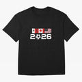 Glitched United 2026 Cup - North America Emblem Part 2 T-Shirt_82924673 Oversized T-Shirt Bring a Vintage Feel to the FIFA World Cup 2026 Journey through Messi Highlights, Netherlands Pride, Sports Nostalgia, International Competition, Famous