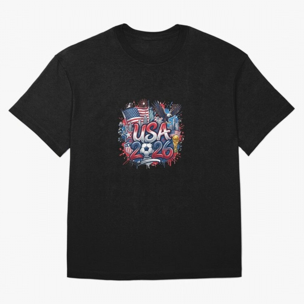 Usa World Cup 2026 Football Legacy Oversized T-Shirt Feel the Trophy Chase of Global Football Passion for FIFA World Cup 2026 USA Canada Mexico, Capturing Haaland, Portugal, Spain and Germany, Match Day Excitement, Supporter Culture, Golden Goals