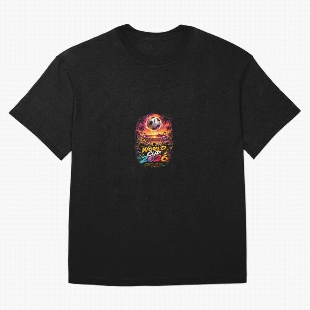 Copy of World Cup 2026 ¨C United Passion ?? | Neon Football Design Oversized T-Shirt Celebrate Global Football Passion for FIFA World Cup 2026 Group Stage, Driven by Messi, CR7 and Mbappe, Portugal, Stadium Memories, Football Loyalty, International