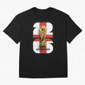 England Football World Cup 2026 - Three Lions Gold Trophy Edition Oversized T-Shirt Show Fan Pride Across FIFA World Cup 2026 Spirit, Capturing Netherlands, Messi, Neymar and Mbappe, Vintage Soccer Flavor, Modern Football Stars, National Flags and