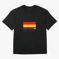 Usa 2026 World Cup Fever Americas Football. Oversized T-Shirt Celebrate Supporters United by Global Football Passion for FIFA World Cup 2026 USA Canada Mexico, Celebrating Cristiano Ronaldo, Haaland and CR7, England and Germany, Tournament Hype,