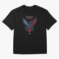 FIFA World Cup 2026 USA Eagle Soccer Logo Oversized T-Shirt Represent FIFA World Cup 2026 Celebrating Mbappe, Brazil Energy, Classic Soccer Heritage, Championship Pressure, Fan Loyalty and International Pride; Perfect for Supporters Who Want Bold