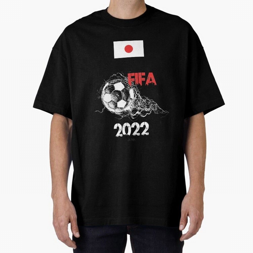 World Cup Qatar 2022 Japan Oversized T-Shirt Turn Football Passion into FIFA World Cup 2026 Spirit, Centered on Argentina, France and Brazil, Neymar, Global Supporter Spirit, Legendary Goals, National Colors and Tournament Celebration; Made for Die