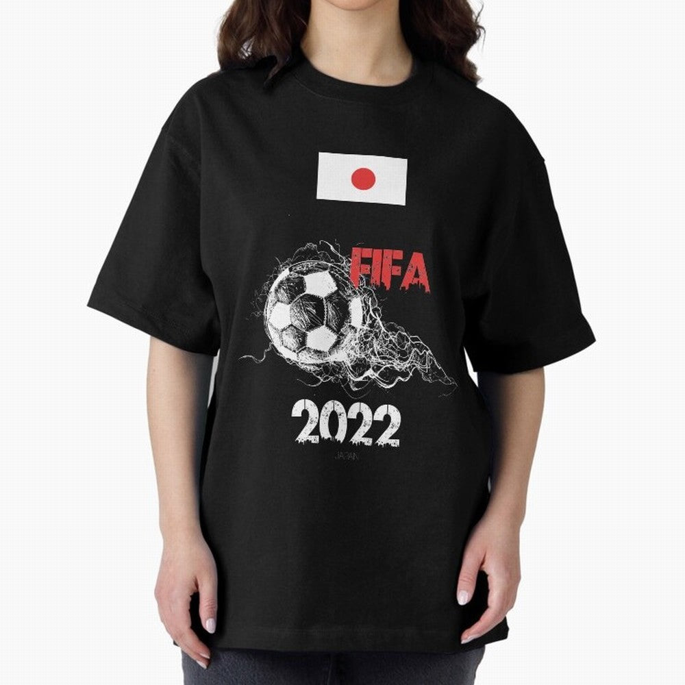 World Cup Qatar 2022 Japan Oversized T-Shirt Turn Football Passion into FIFA World Cup 2026 Spirit, Centered on Argentina, France and Brazil, Neymar, Global Supporter Spirit, Legendary Goals, National Colors and Tournament Celebration; Made for Die