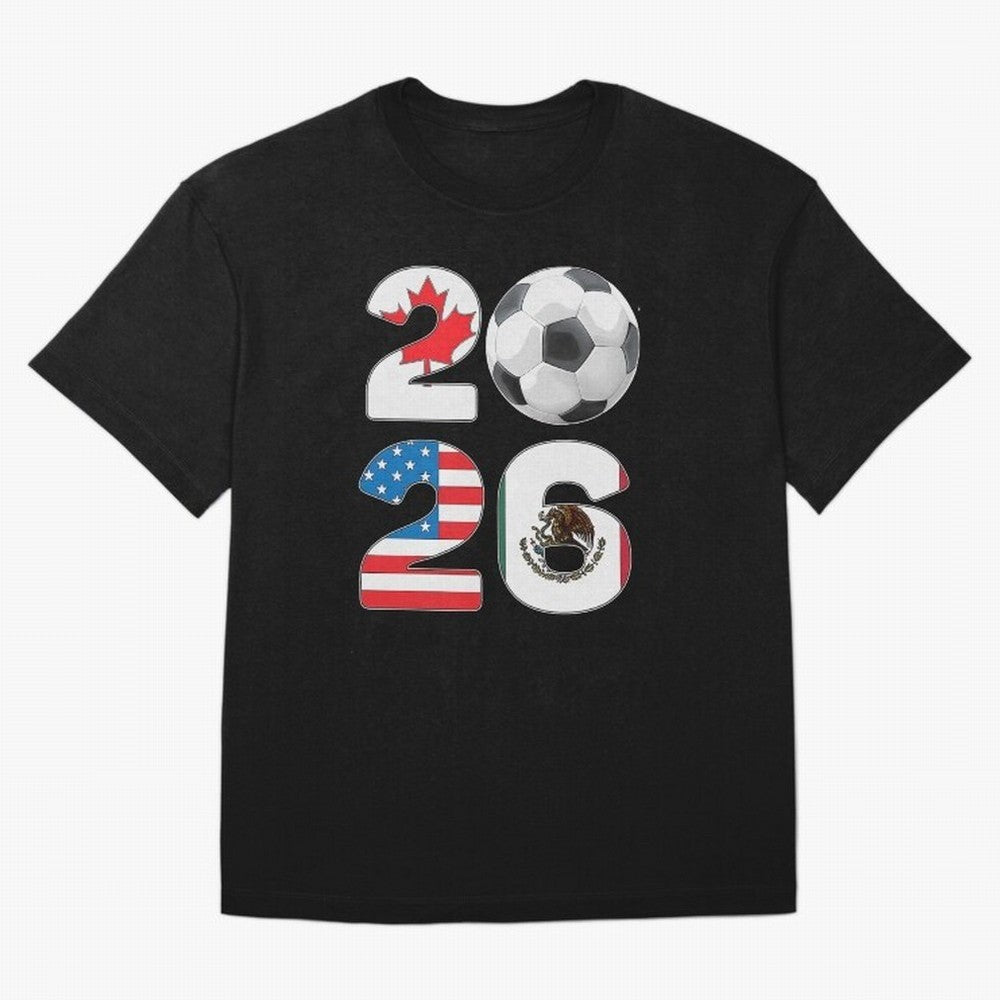 2026 North America Football Massive Event Soccer Ball Oversized T-Shirt Cheer for FIFA World Cup 2026 Driven by Neymar, England and Germany Energy, Champion Mindset, Group Stage Buzz, Knockout Tension and Passionate Fan Culture; Ideal for