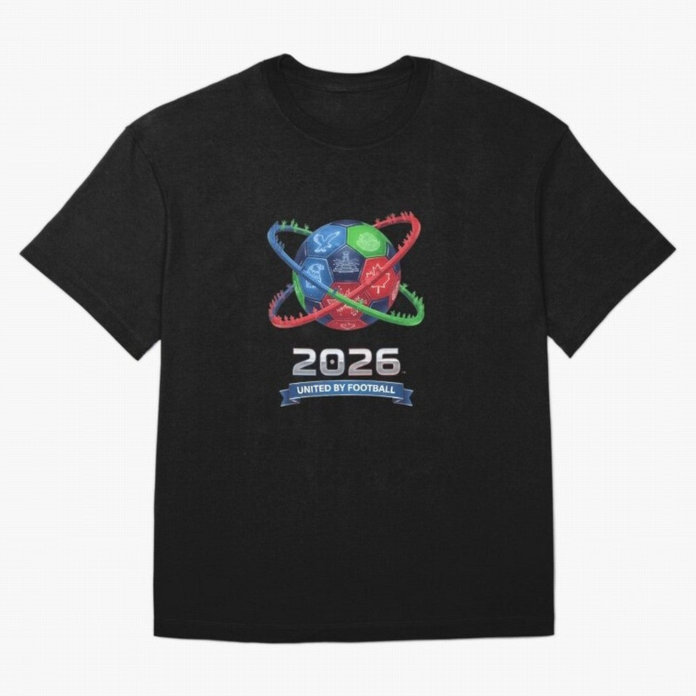 United By Football 2026 Global Connectivity Oversized T-Shirt Feel Match Day Hype around FIFA World Cup 2026 Group Stage, Haaland, Portugal, Spain and Germany, Match Day Excitement, Supporter Culture, Golden Goals and Global Football Passion; Made