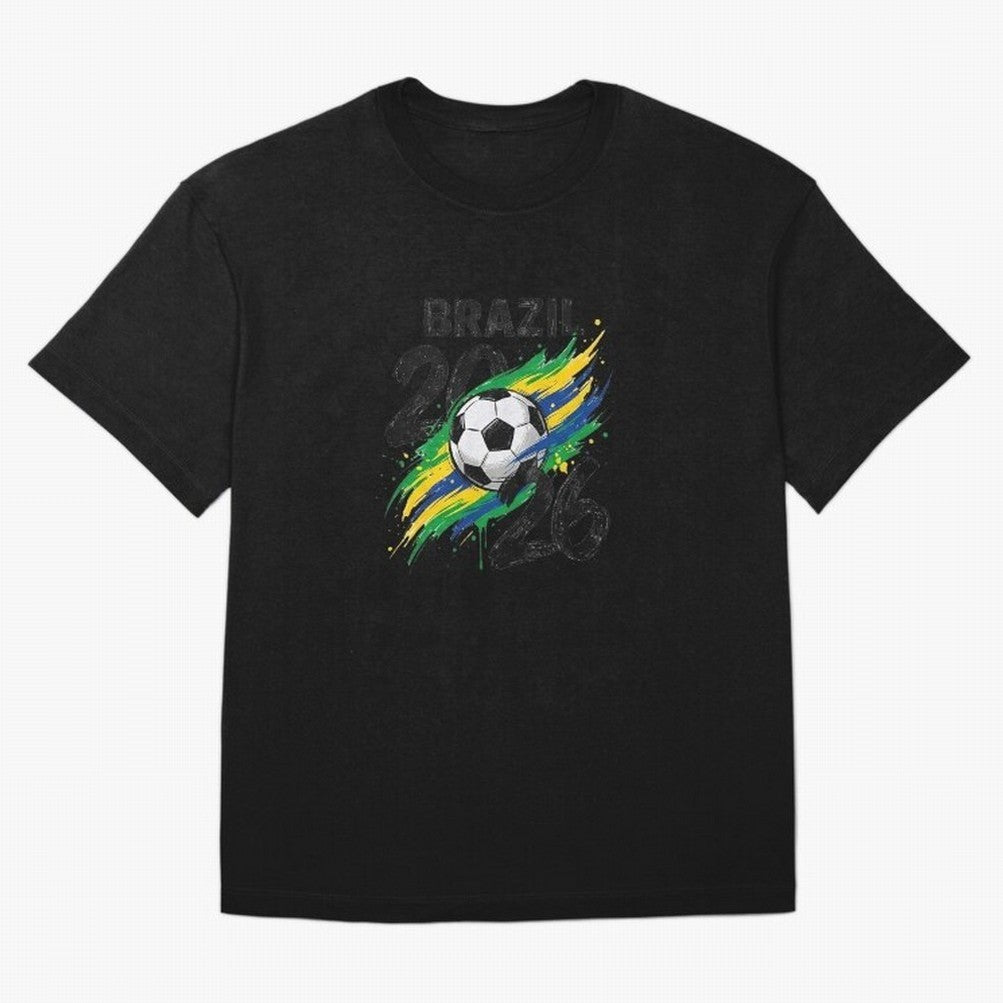 Brazil Soccer 2026 Fan Shirt ¨C Brazil Football Supporter Oversized T-Shirt Celebrate the Magic of FIFA World Cup 2026 Spirit, Built around Portugal, Spain and Germany, Haaland, Football History, Final Match Energy, Crowd Noise and Once in a