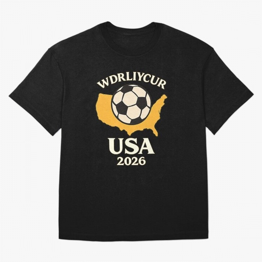 World Cup 2026 USA Soccer Fan T-Shirt Oversized T-Shirt Upgrade the FIFA World Cup 2026 USA Canada Mexico Journey through Messi and Cristiano Ronaldo Highlights, Brazil, Portugal and Argentina Pride, Vintage Soccer Flavor, Modern Football Stars,