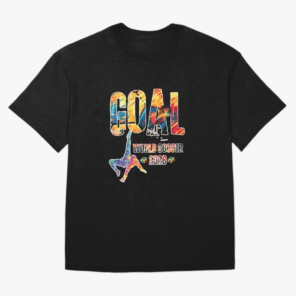 Goal World Soccer Championship 2026 Oversized T-Shirt Carry the Dream of FIFA World Cup 2026 Spirit, Built around England, Haaland, Tournament Hype, Historic Matchups, Family Viewing Parties and Global Sports Pride; Created for Match Day Parties,