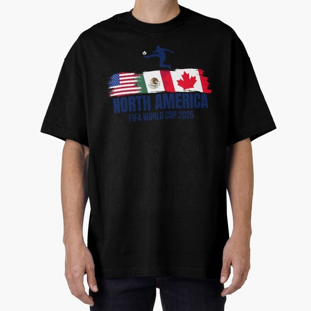 2026 North America Soccer World Tour - USA Mexico Canada Oversized T-Shirt Support Your Favorite Stars during Match Day Hype around FIFA World Cup 2026 Group Stage, Messi, France and Portugal, Champion Mindset, Group Stage Buzz, Knockout Tension