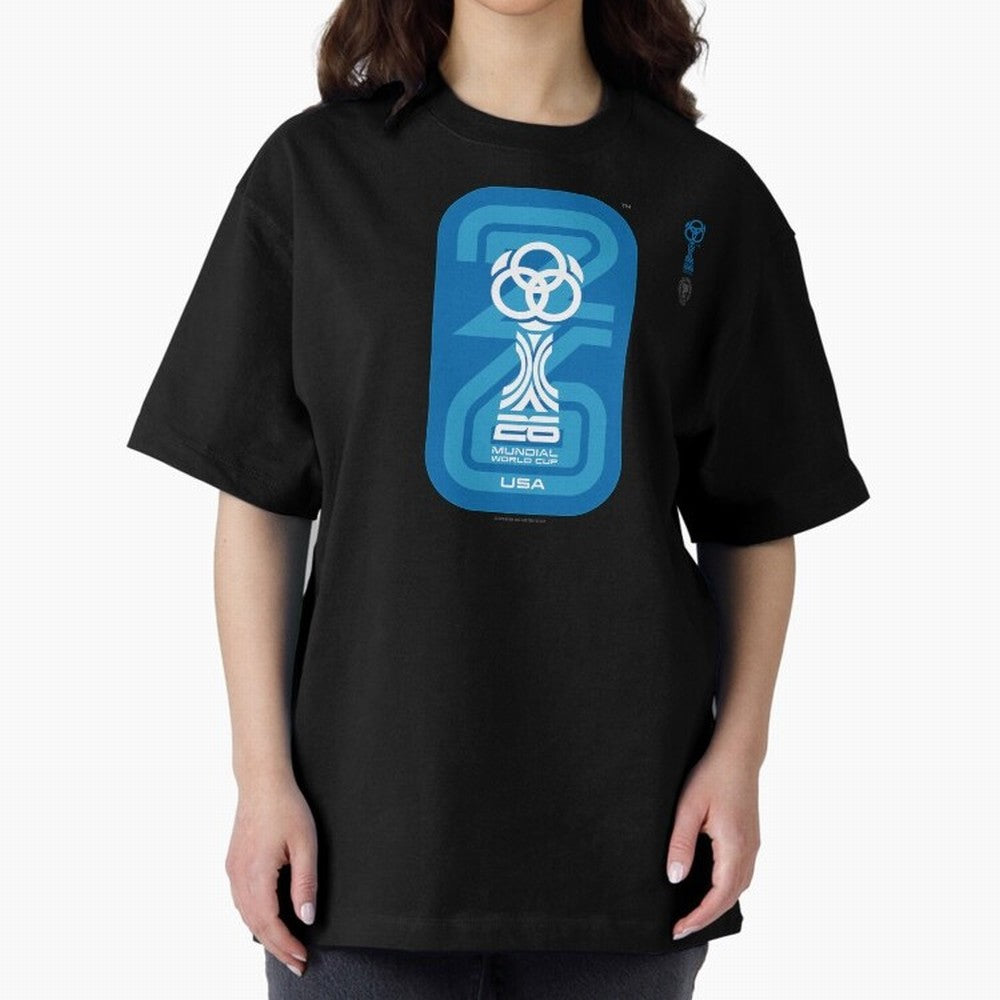 Mundial 26 USA Fan Trophy ¨C Retro Soccer World Cup Inspired Graphic ¨C Modern Football Art Design Oversized T-Shirt Live for the Drama of FIFA World Cup 2026 Built around Messi, CR7 and Mbappe, France Energy, Football Festival Excitement, Trophy