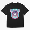 Miami 2026 Host City Emblem Welcoming the World Cup Oversized T-Shirt Bring Trophy Dreams to FIFA World Cup 2026 USA Canada Mexico for Fans of Messi, Neymar and Mbappe and Spain and Netherlands, Bringing Worldwide Fan Energy, Dramatic Goals,