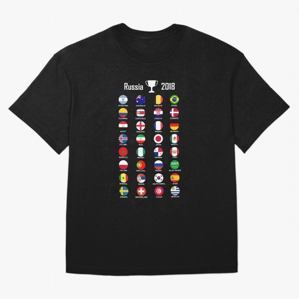 Russia 2018 Football Soccer Championship Oversized T-Shirt Live for the Drama of FIFA World Cup 2026 Group Stage for Fans of Mbappe and Neymar and Spain and Netherlands, Bringing Champion Mindset, Group Stage Buzz, Knockout Tension and Passionate