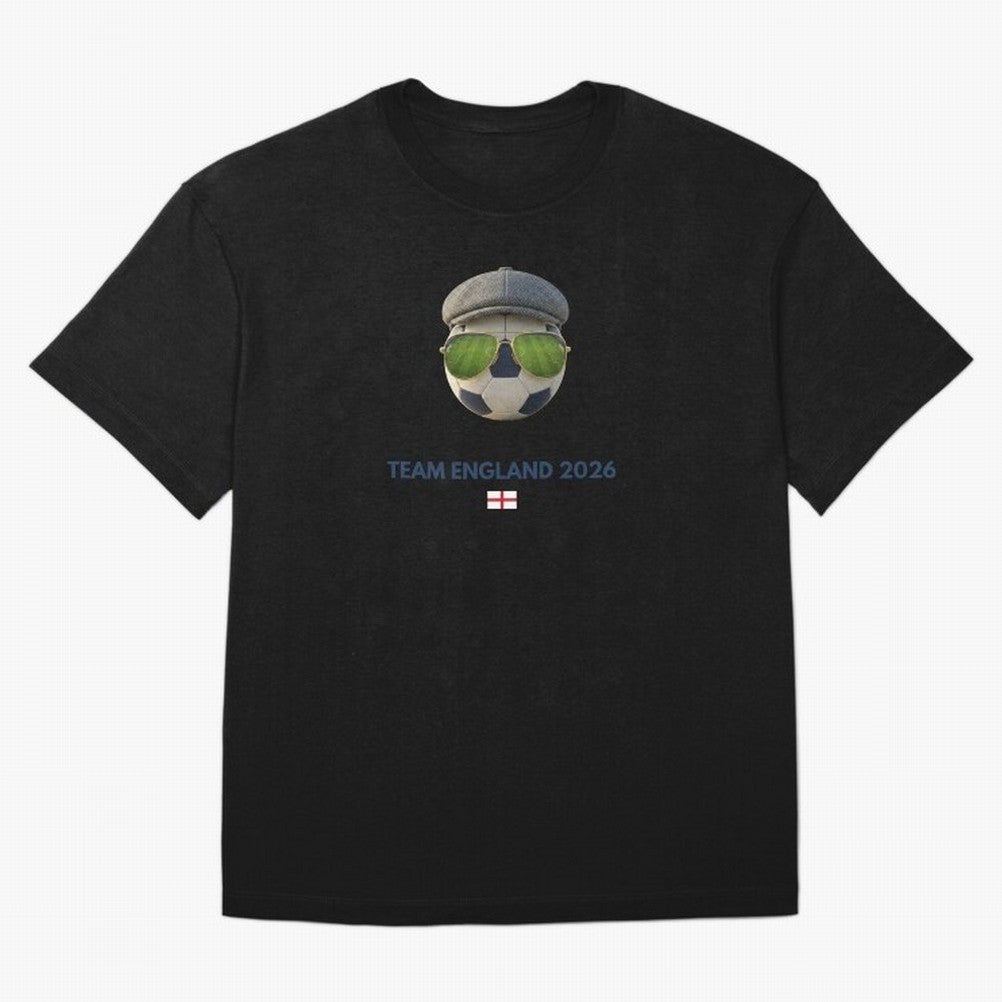 Football Fan Gear: Team England 2026 Oversized T-Shirt Support Iconic Players in Match Day Hype around FIFA World Cup 2026, Mbappe and Neymar, France, Goal Celebration Energy, Supporter Heritage, Football Icons and Worldwide Tournament Joy; Built
