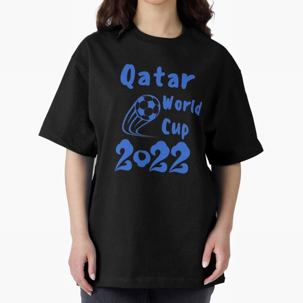 qatar world cup 2022 Oversized T-Shirt Live the Energy of Global Football Passion for FIFA World Cup 2026 Group Stage, Highlighting Cristiano Ronaldo, Brazil, Vintage Soccer Flavor, Modern Football Stars, National Flags and Final Night Emotion;