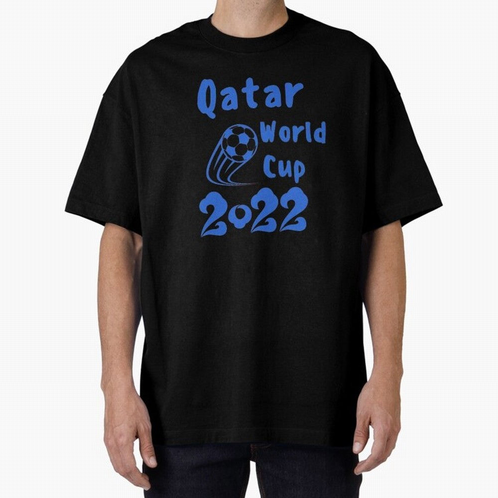 qatar world cup 2022 Oversized T-Shirt Live the Energy of Global Football Passion for FIFA World Cup 2026 Group Stage, Highlighting Cristiano Ronaldo, Brazil, Vintage Soccer Flavor, Modern Football Stars, National Flags and Final Night Emotion;