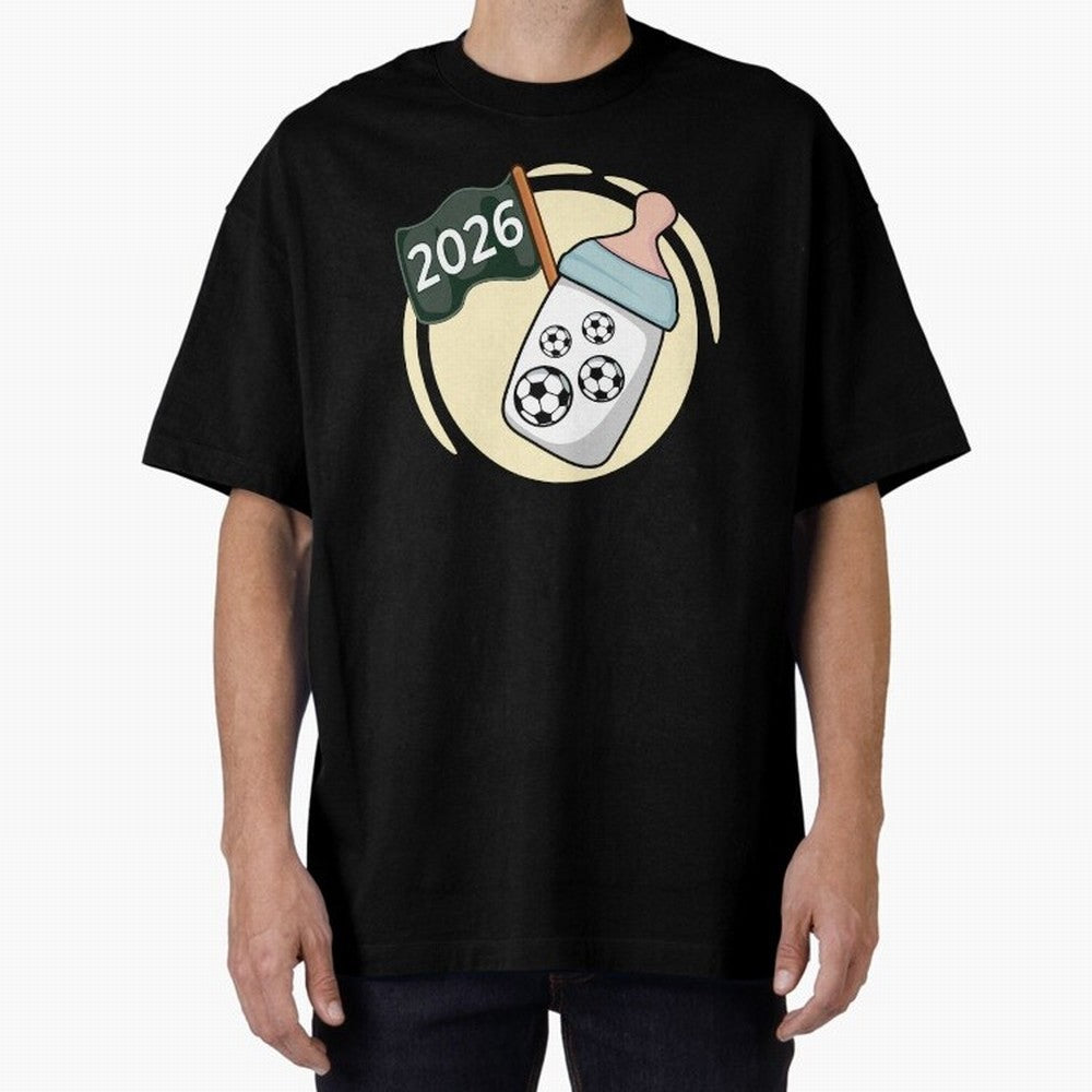 Baby 2026 FOOTBALL Oversized T-Shirt Make Every Match About Match Day Hype around FIFA World Cup 2026, Haaland and Mbappe, Spain and Netherlands, Vintage Soccer Flavor, Modern Football Stars, National Flags and Final Night Emotion; Great for Watch