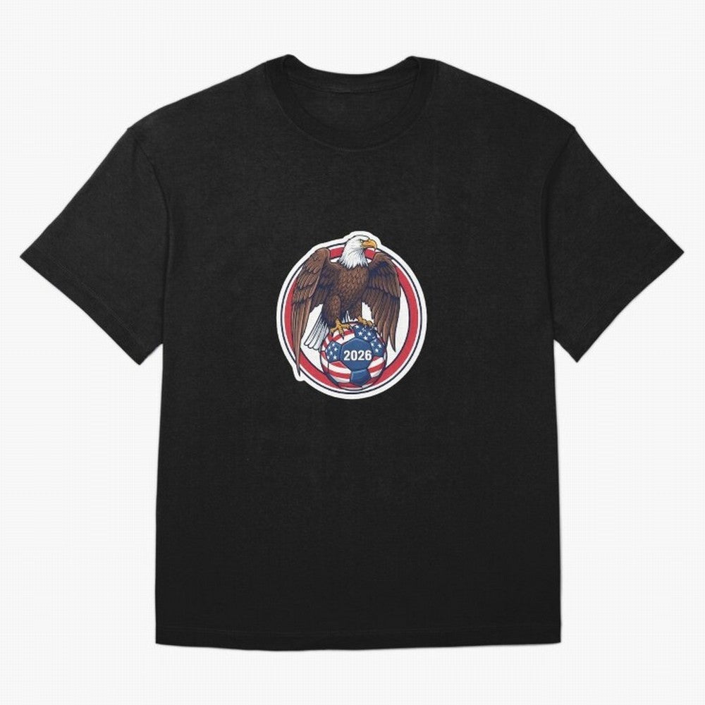 Usa Eagle Soccer 2026 American Pride Football Oversized T-Shirt Bring International Match Energy to Global Football Passion for FIFA World Cup 2026 Group Stage, Highlighting Messi, France and Portugal, Game Day Rituals, Football Legends, Country