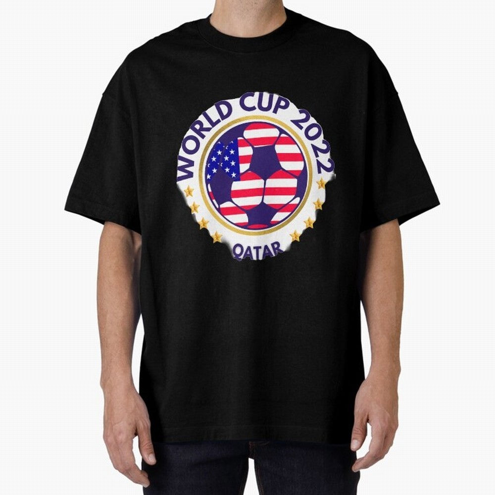 Usa World Cup Oversized T-Shirt Represent the Passion of Global Football Passion for FIFA World Cup 2026 USA Canada Mexico, Made for Messi, CR7 and Mbappe, Portugal, Vintage Soccer Flavor, Modern Football Stars, National Flags and Final Night