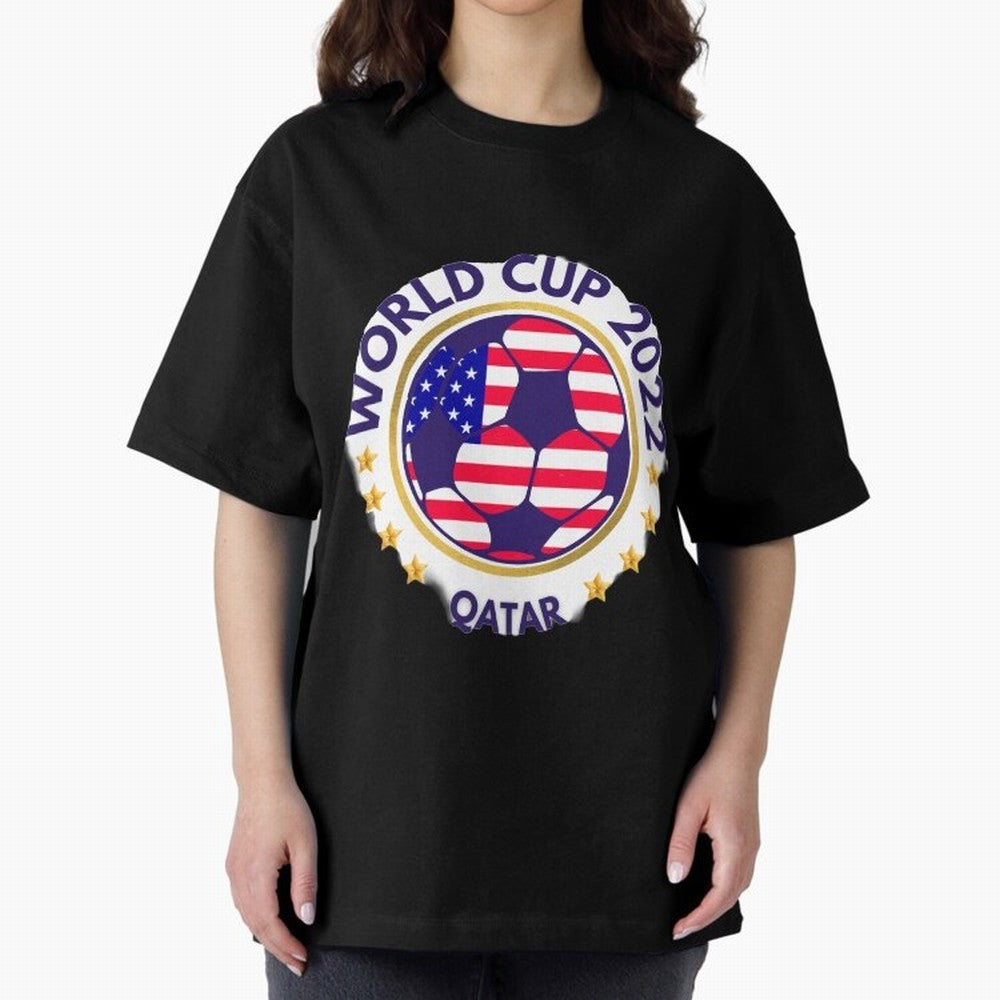 Usa World Cup Oversized T-Shirt Represent the Passion of Global Football Passion for FIFA World Cup 2026 USA Canada Mexico, Made for Messi, CR7 and Mbappe, Portugal, Vintage Soccer Flavor, Modern Football Stars, National Flags and Final Night