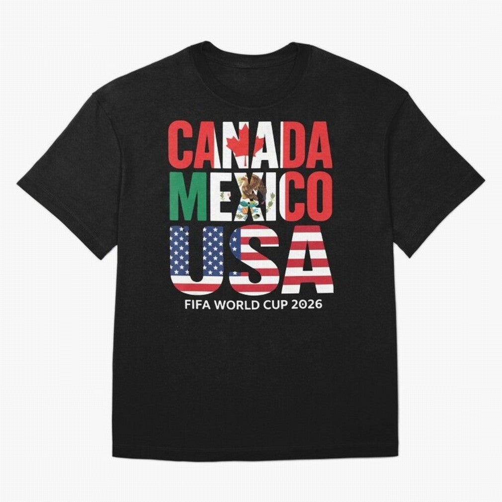 Canada Mexico USA 2026 World Cup Host Nations Oversized T-Shirt Show Your Tournament Heart for FIFA World Cup 2026 Centered on Cristiano Ronaldo, Haaland and CR7, England Energy, Supporter Pride, Iconic Celebrations, Legendary Names and Global
