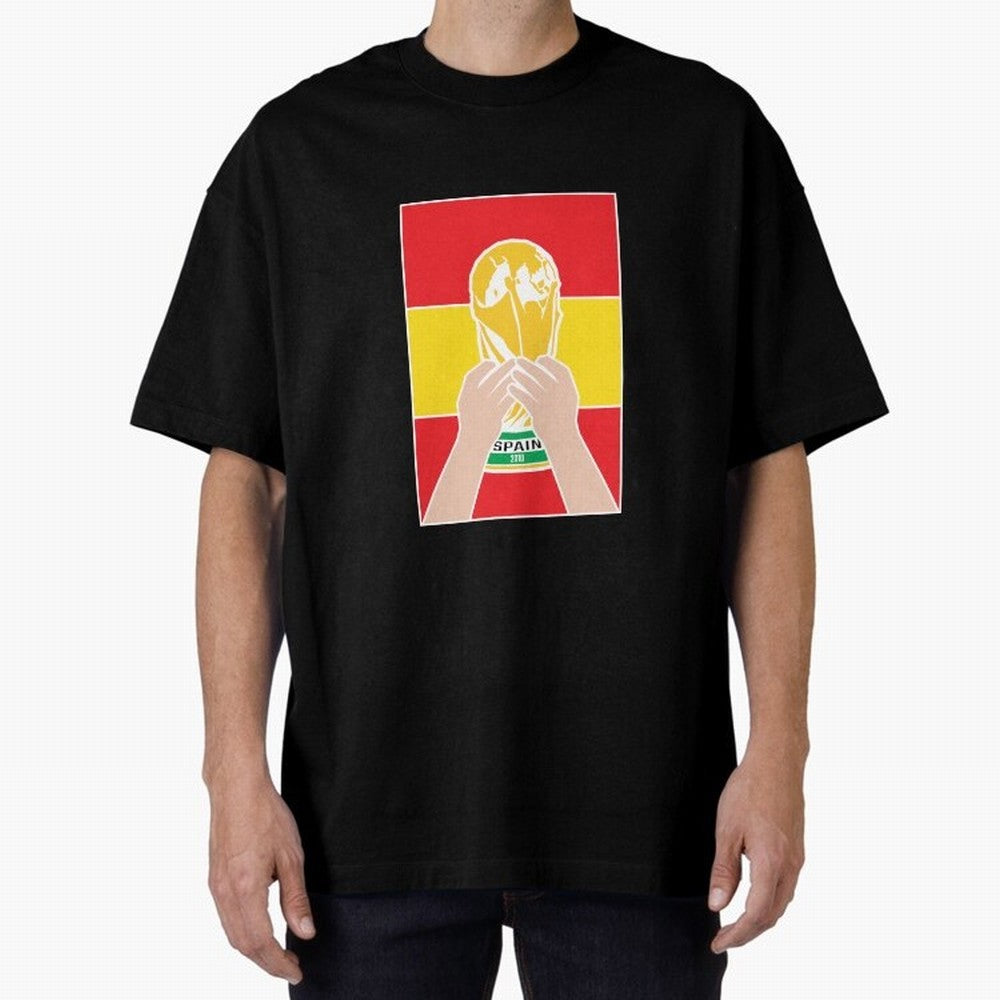 Champion Spain 2010 Oversized T-Shirt Experience FIFA World Cup 2026 Featuring Haaland and Mbappe, Argentina, France and Brazil Energy, Goal Celebration Energy, Supporter Heritage, Football Icons and Worldwide Tournament Joy; Ideal for Fans Who