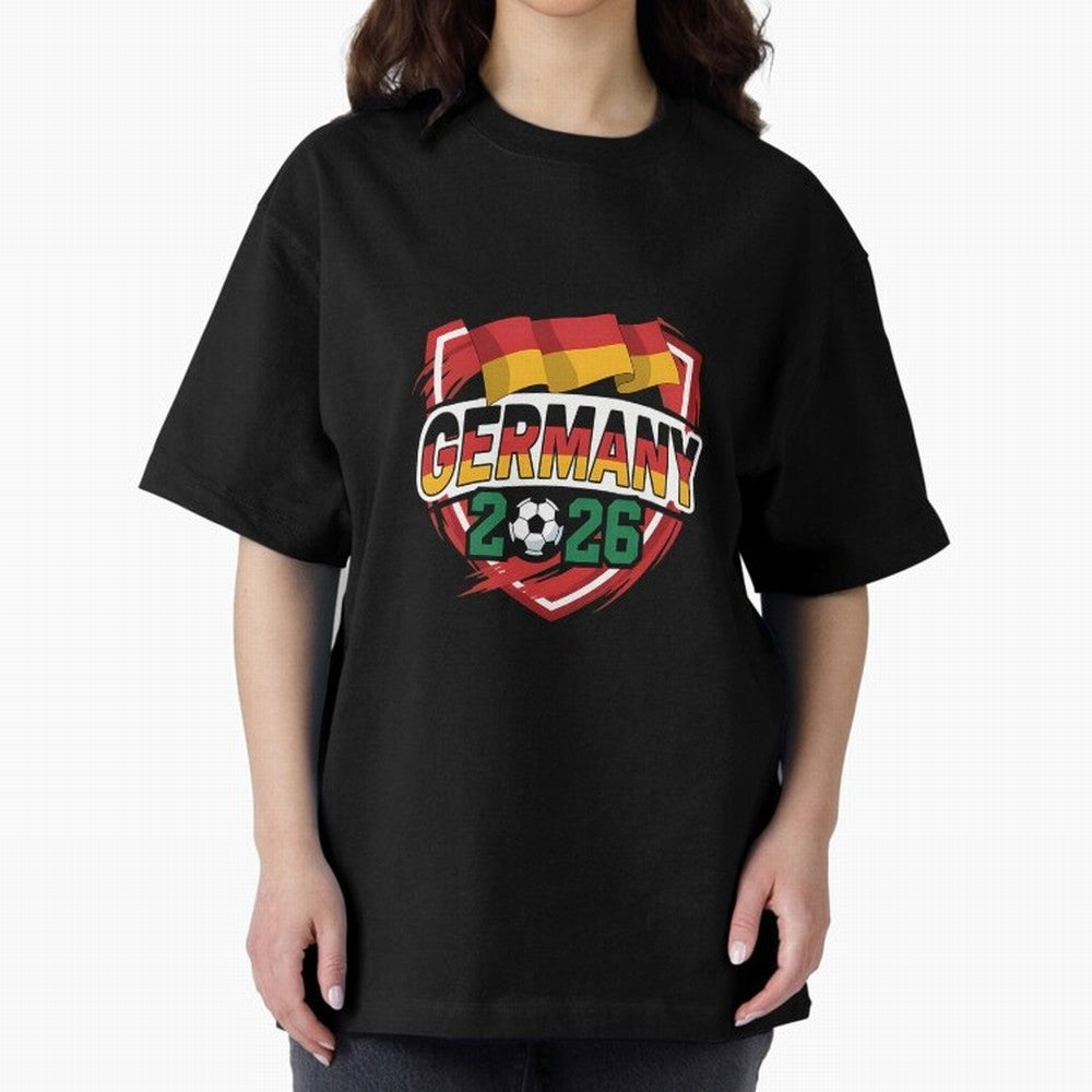 Germany World Cup 2026 Germany Football Oversized T-Shirt Follow the Road to FIFA World Cup 2026 Group Stage Centered on Mbappe, England, France and Netherlands Energy, Tournament Hype, Historic Matchups, Family Viewing Parties and Global Sports
