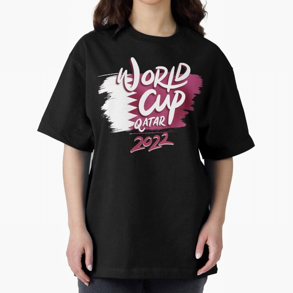 Qatar 2022 Oversized T-Shirt Fuel FIFA World Cup 2026 USA Canada Mexico Spirit, Celebrating France, Mbappe, Classic Soccer Heritage, Championship Pressure, Fan Loyalty and International Pride; Perfect for People Who Love Argentina, Brazil, France,