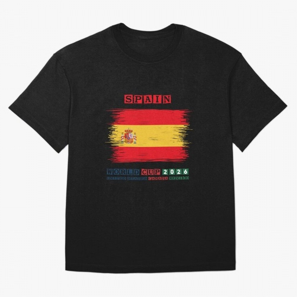 SPAIN WORLD CUP 2026 Oversized T-Shirt Bring a Vintage Feel to the FIFA World Cup 2026 Journey through Cristiano Ronaldo Highlights, England, France and Netherlands Pride, Tournament Hype, Historic Matchups, Family Viewing Parties and Global Sports