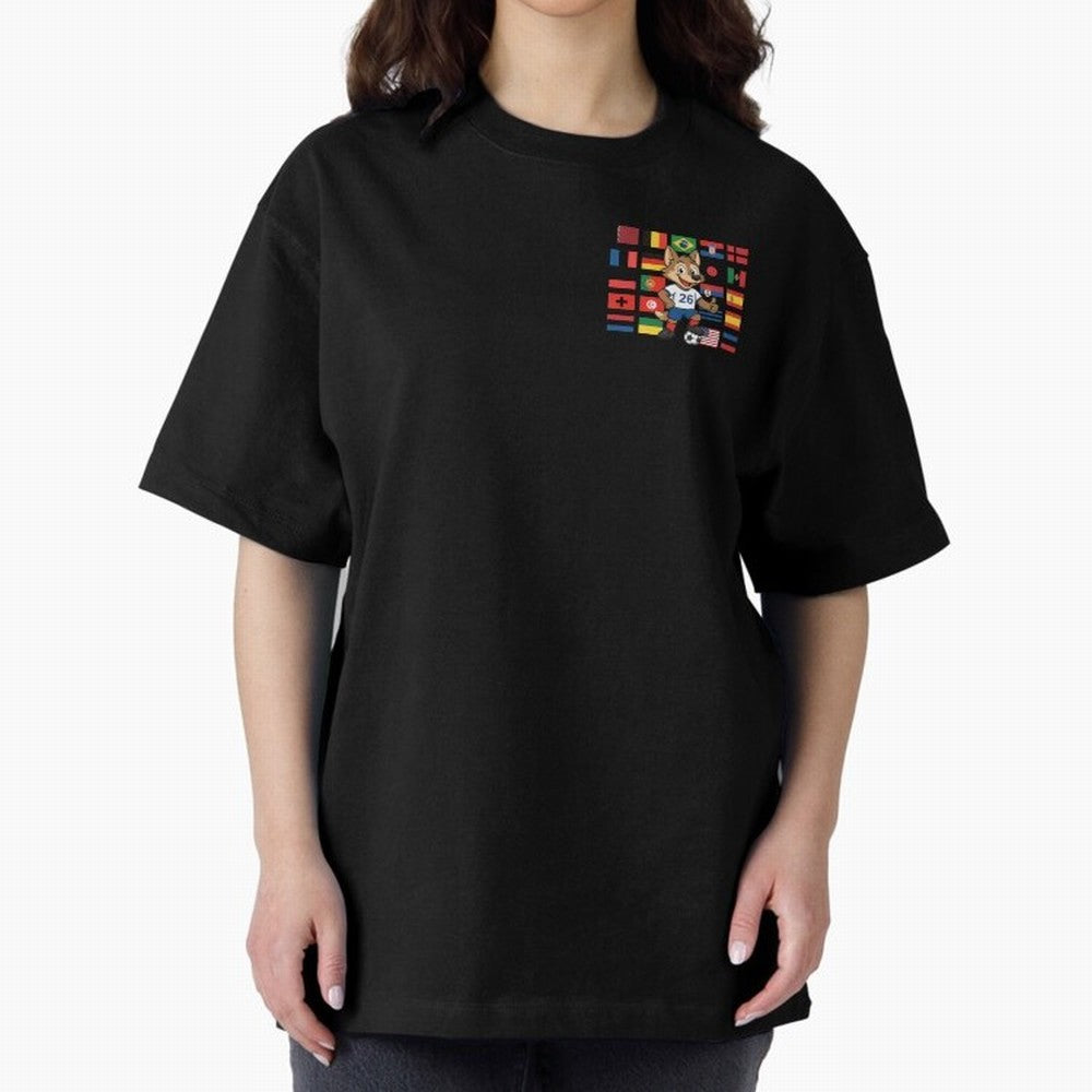 Copa Mundial de F¨²tbol Oversized T-Shirt Bring Trophy Dreams to FIFA World Cup 2026 Spirit, Capturing Netherlands, Messi, Neymar and Mbappe, Supporter Pride, Iconic Celebrations, Legendary Names and Global Match Day Energy; Perfect for People Who