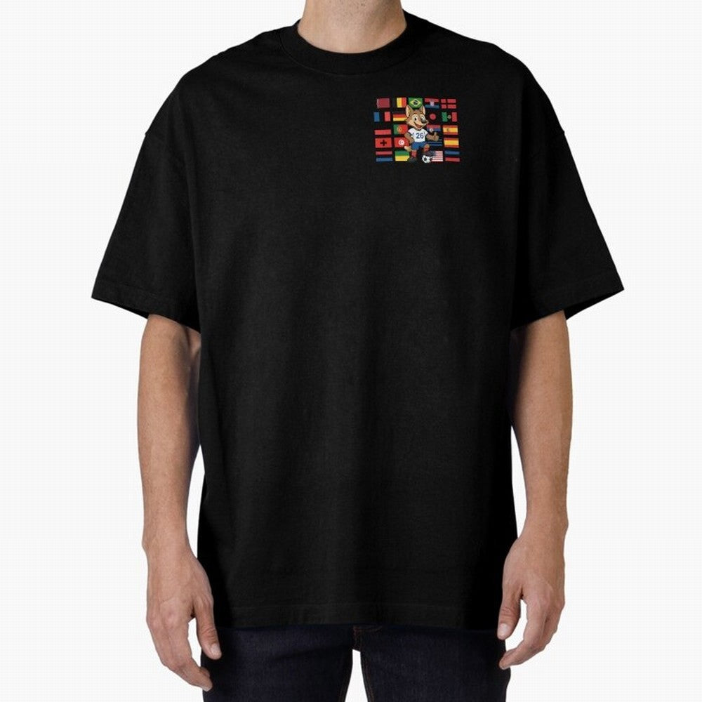Copa Mundial de F¨²tbol Oversized T-Shirt Bring Trophy Dreams to FIFA World Cup 2026 Spirit, Capturing Netherlands, Messi, Neymar and Mbappe, Supporter Pride, Iconic Celebrations, Legendary Names and Global Match Day Energy; Perfect for People Who