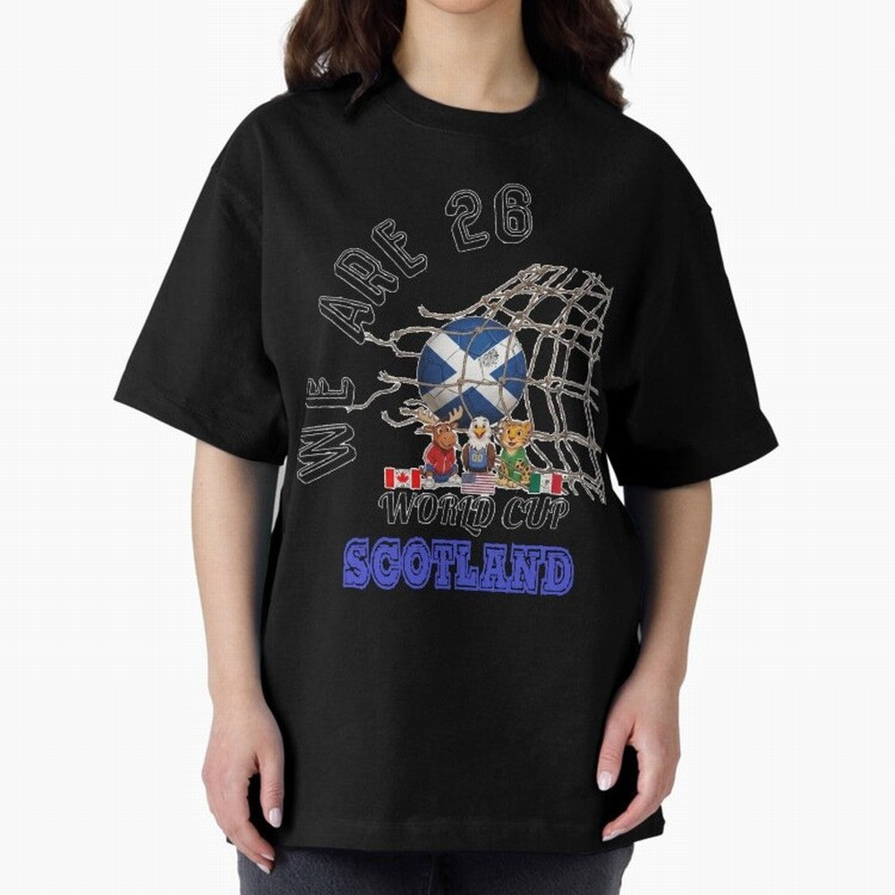 World cup 26 - Scotland Oversized T-Shirt Feel International Energy from the FIFA World Cup 2026 USA Canada Mexico Journey through CR7 Highlights, England, France and Netherlands Pride, Sports Nostalgia, International Competition, Famous Players