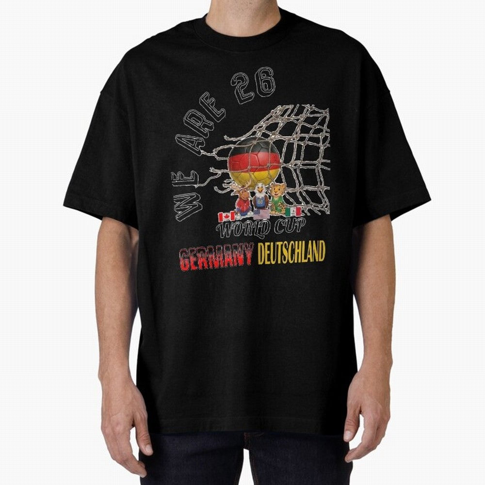 World cup 26 - Germany Oversized T-Shirt Bring World Football Passion into the FIFA World Cup 2026 Journey through Cristiano Ronaldo Highlights, England and Germany Pride, Stadium Memories, Football Loyalty, International Chants and Championship