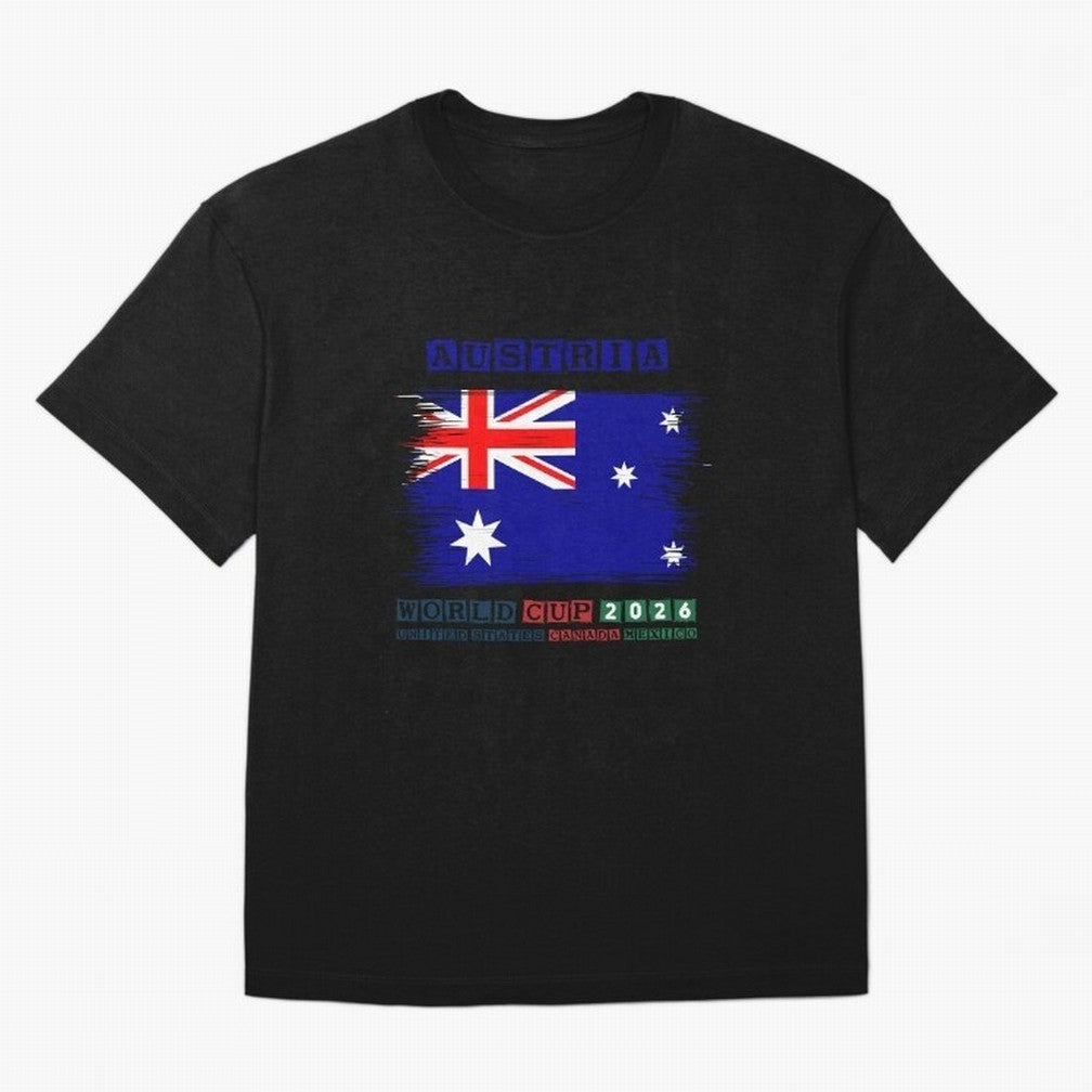 AUSTRIA WORLD CUP 2026 Oversized T-Shirt Bring Home FIFA World Cup 2026 for Fans of Cristiano Ronaldo, Haaland and CR7 and France and Portugal, Bringing Retro Football Energy, Iconic Rivalries, Trophy Chase Drama and Stadium Atmosphere; Ideal for