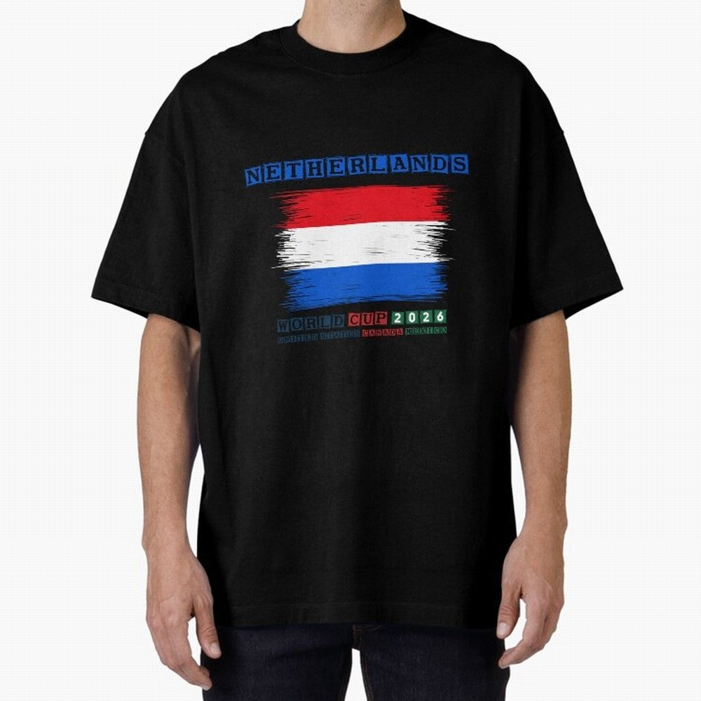 NETHERLANDS WORLD CUP 2026 Oversized T-Shirt Carry the FIFA World Cup 2026 Group Stage Journey through Messi, CR7 and Mbappe Highlights, Argentina Pride, Soccer Culture, Superstar Moments, National Team Dreams and Competitive Fire; Ideal for