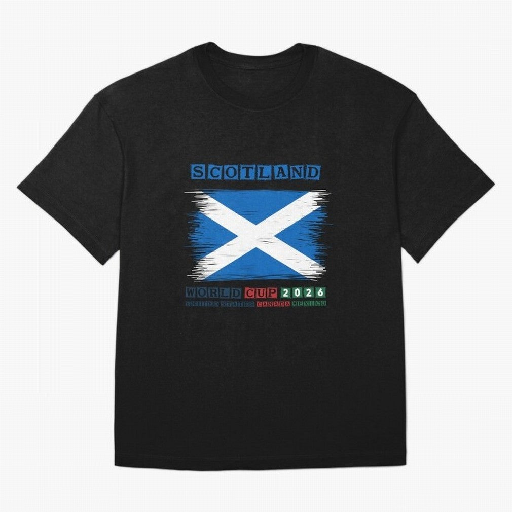 SCOTLAND WORLD CUP 2026 Oversized T-Shirt Support Your Favorite Stars during the FIFA World Cup 2026 USA Canada Mexico Journey through Messi, Neymar and Mbappe Highlights, Argentina, France and Brazil Pride, Vintage Soccer Flavor, Modern Football