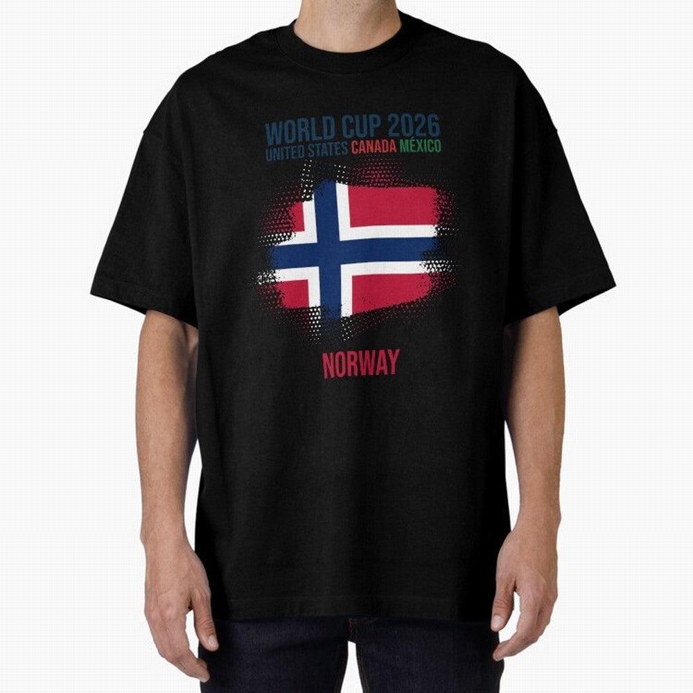 NORWAY WORLD CUP 2026 Oversized T-Shirt Represent the Passion of FIFA World Cup 2026 Inspired by Neymar, Argentina Energy, Game Day Rituals, Football Legends, Country Pride and the Road to the Final; Perfect for Fans, Collectors, Family Gatherings,